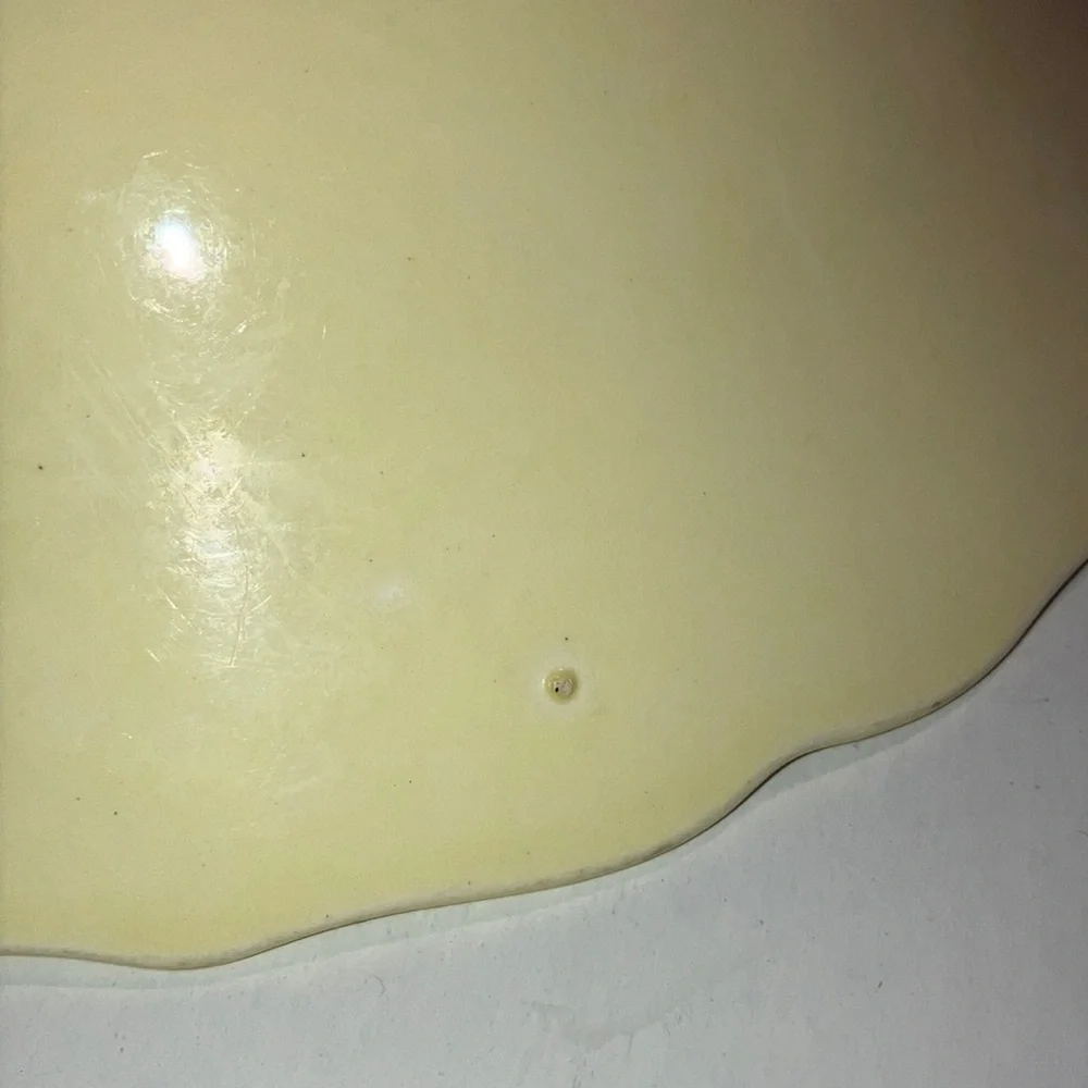 Vintage Faint Yellow Serving Bowl with Cottage Window‎ Design